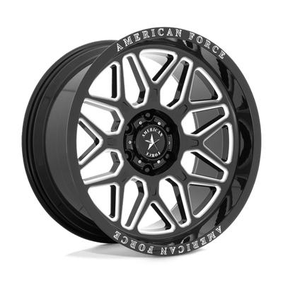 American Force Cast AC001 RUSH 22X10 GLOSS BLACK MILLED