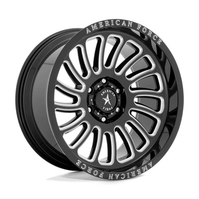 American Force Cast AC004 VULCAN 22X10 GLOSS BLACK MILLED