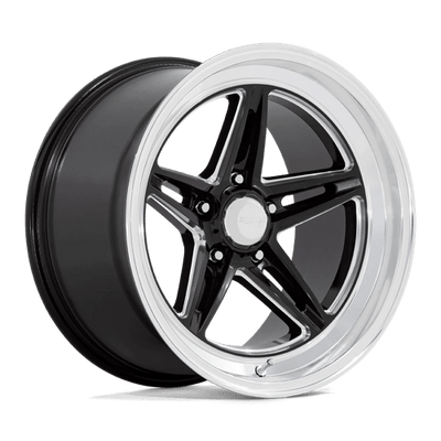 American Racing Vintage VN514 GROOVE 18X10 GLOSS BLACK W/ DIAMOND CUT LIP