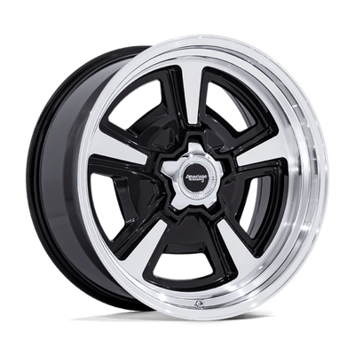 American Racing Vintage VN517 MARAUDER 18X8 GLOSS BLACK MACHINED W/ DIAMOND CUT LIP