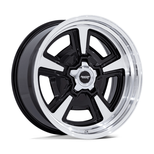 American Racing Vintage VN517 MARAUDER 18X9 GLOSS BLACK MACHINED W/ DIAMOND CUT LIP