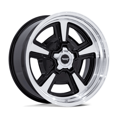 American Racing Vintage VN517 MARAUDER 18X9 GLOSS BLACK MACHINED W/ DIAMOND CUT LIP