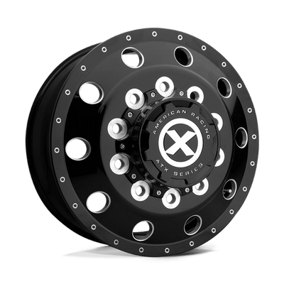ATX AO405 TREX 22.5X8.25 GLOSS BLACK MILLED - 8.25 FRONT