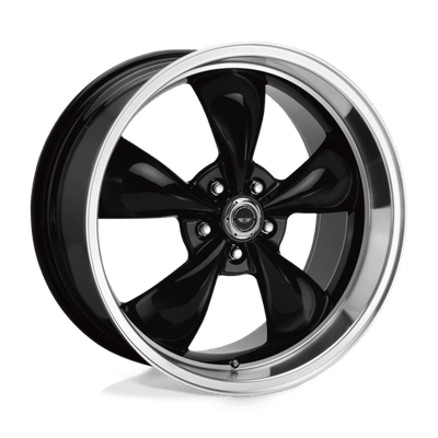 American Racing AR105 TORQ THRUST M 17X9 GLOSS BLACK W/ MACHINED LIP