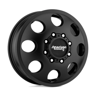 American Racing AR204 BAJA DUALLY 17X6.5 SATIN BLACK - FRONT