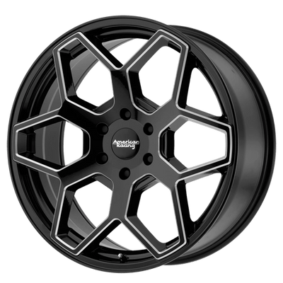 American Racing AR916 20X8.5 GLOSS BLACK MILLED
