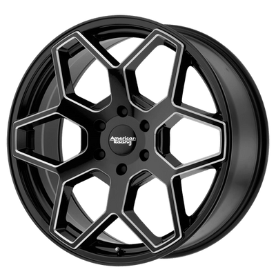 American Racing AR916 20X8.5 GLOSS BLACK MILLED