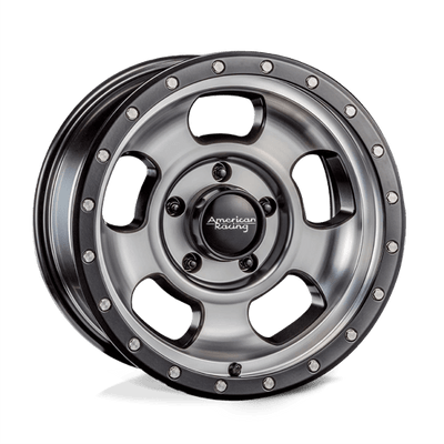 American Racing AR969 ANSEN OFFROAD 18X9 SATIN BLACK MACHINED W/ SATIN BLACK RING