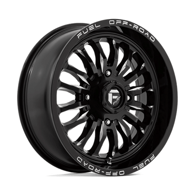 Fuel UTV D821 ARC UTV 18X7 GLOSS BLACK MILLED