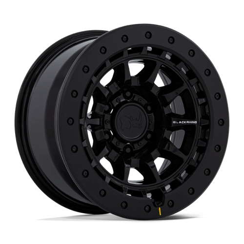 Black Rhino Hard Alloys BR016 TUSK 17X8.5 GLOSS BLACK W/ BLACK ROCK GUARD