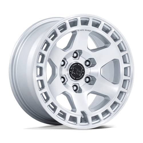 Black Rhino Hard Alloys BR022 BAHARI 17X8.5 GLOSS SILVER W/ MACHINED FACE