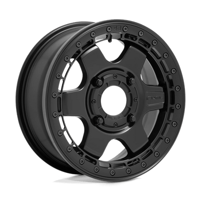 Fuel UTV D922 BLOCK BEADLOCK 15X6 MATTE BLACK W/ BLACK RING