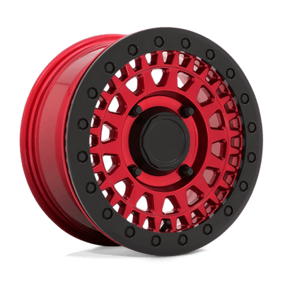 Black Rhino Hard Alloys - UTV PARKER UTV BEADLOCK 15X7 CANDY RED W/ BLACK BEAD RING