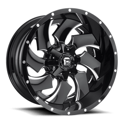 Fuel 2PC D239 CLEAVER 20X12 GLOSS BLACK MILLED