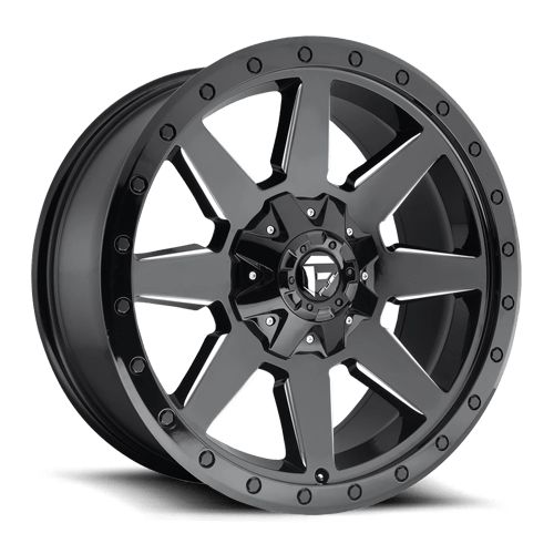 Fuel 1PC D597 WILDCAT 20X10 GLOSS BLACK MILLED