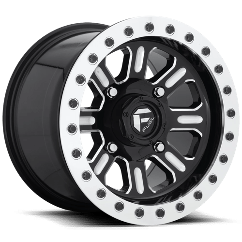 Fuel UTV D910 HARDLINE BEADLOCK 15X7 GLOSS BLACK MILLED