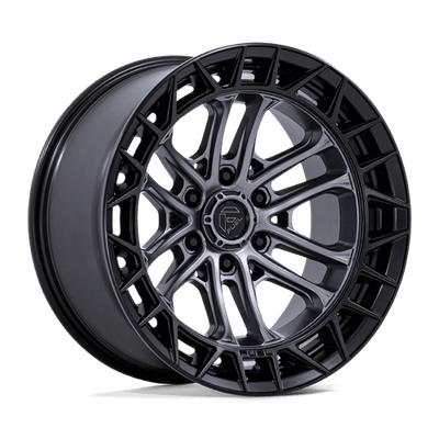 Fuel 1PC FC874 CELSIUS 20X10 MATTE GUNMETAL W/ MATTE BLACK LIP