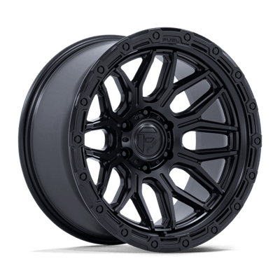 Fuel 1PC FC881 SURGE 17X9 MATTE BLACK W/ GLOSS BLACK LIP