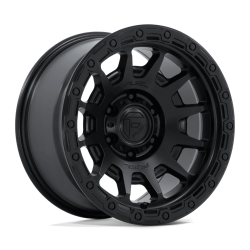 Fuel 1PC FC884 FORTRESS 18X9 MATTE BLACK W/ GLOSS BLACK LIP