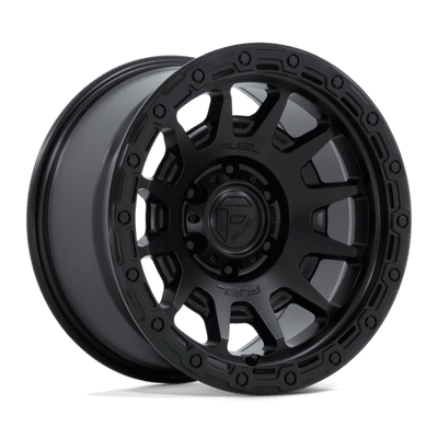 Fuel 1PC FC884 FORTRESS 17X8.5 MATTE BLACK W/ GLOSS BLACK LIP