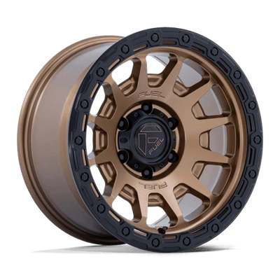 Fuel 1PC FC884 FORTRESS 18X9 MATTE BRONZE W GLOSS BLACK LIP