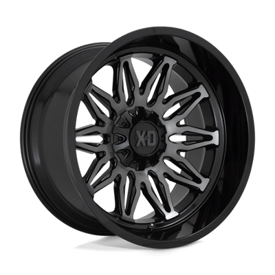 XD XD859 GUNNER 22X12 GLOSS BLACK MACHINED W/ GRAY TINT