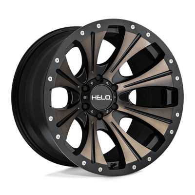 Helo HE901 20X9 SATIN BLACK MACHINED W/ DARK TINT