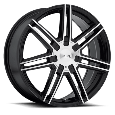 Helo HE884 20X8 GLOSS BLACK W/ MACHINED FACE