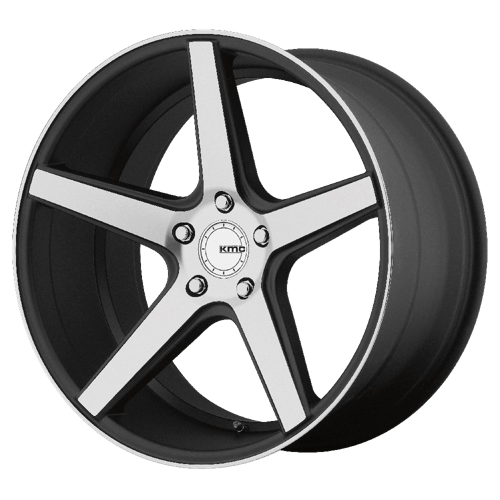 KMC KM685 DISTRICT 22X10.5 SATIN BLACK W/ MACHINED FACE