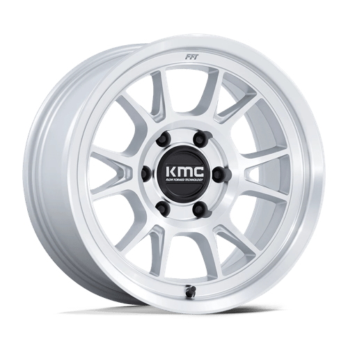 KMC KM729 RANGE 17X8.5 GLOSS SILVER W/ MACHINED FACE