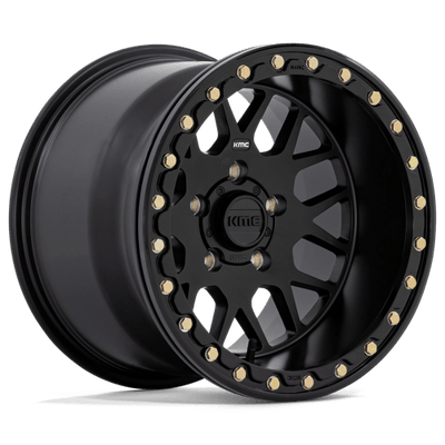KMC Powersports KS235 GRENADE BEADLOCK 14X7 SATIN BLACK