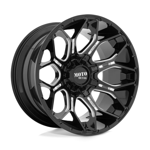 Moto Metal MO808 SNIPER 20X10 GLOSS BLACK MILLED
