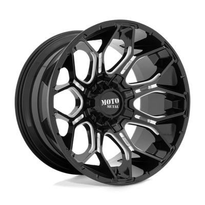 Moto Metal MO808 SNIPER 20X10 GLOSS BLACK MILLED