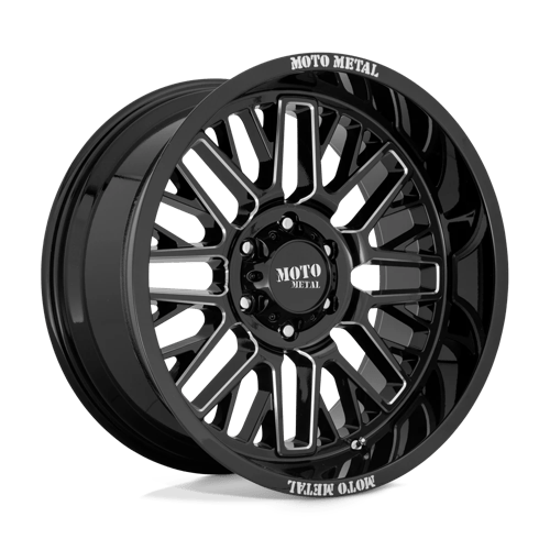 Moto Metal MO802 WARLOCK 20X10 GLOSS BLACK MILLED