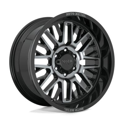 Moto Metal MO802 WARLOCK 20X10 GLOSS BLACK MACHINED W/ GRAY TINT