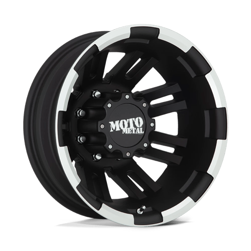 Moto Metal MO963 16X6 MATTE BLACK MACHINED DUALLY - REAR
