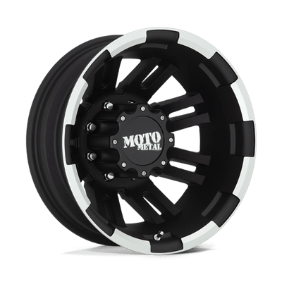 Moto Metal MO963 17X6 MATTE BLACK MACHINED DUALLY - REAR