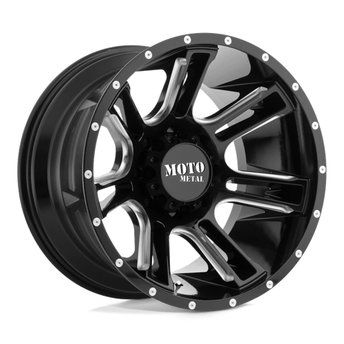 Moto Metal MO982 AMP 20X9 GLOSS BLACK MILLED