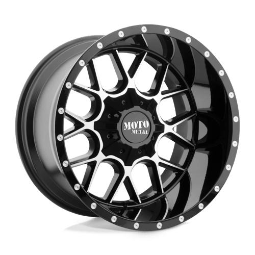 Moto Metal MO986 SIEGE 20X10 GLOSS BLACK MACHINED