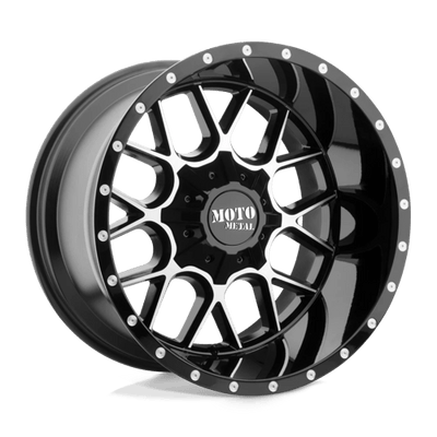 Moto Metal MO986 SIEGE 22X10 GLOSS BLACK MACHINED
