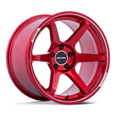 Motegi MR160 BATTLE VI 18X8.5 CHERRY RED METALLIC W/ MACHINED LIP