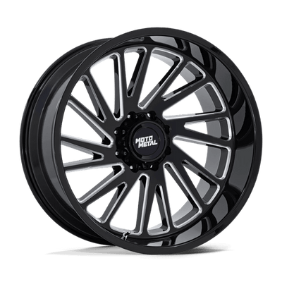 Moto Metal MO811 COMBAT 22X10 GLOSS BLACK MILLED