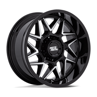Moto Metal MO812 TURBINE 20X9 GLOSS BLACK W/ MACHINED FACE