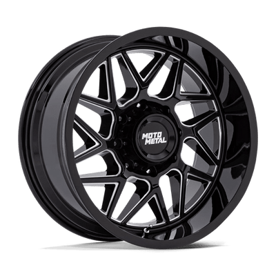 Moto Metal MO812 TURBINE 20X10 GLOSS BLACK MILLED