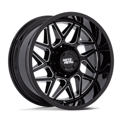 Moto Metal MO812 TURBINE 20X10 GLOSS BLACK MILLED