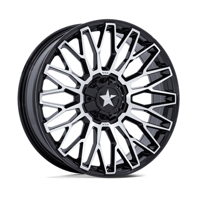 MSA Offroad Wheels M50 CLUBBER 24X7 GLOSS BLACK MACHINED