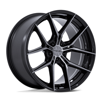 Niche 1PC NC279 PRODIGY 5 24X10 GLOSS BLACK DARK TINTED CLEAR