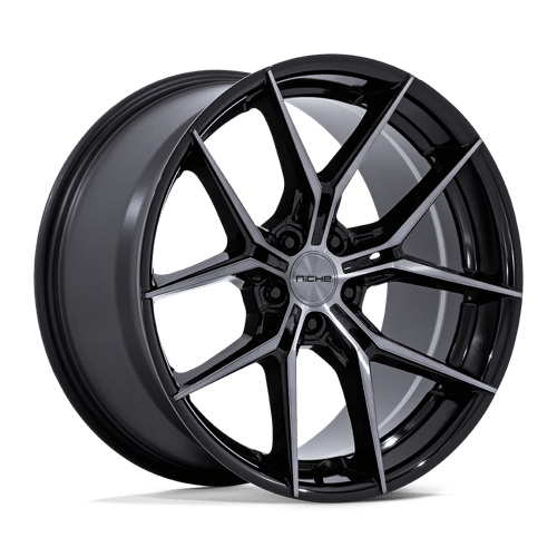 Niche 1PC NC279 PRODIGY 5 22X9 GLOSS BLACK DARK TINTED CLEAR