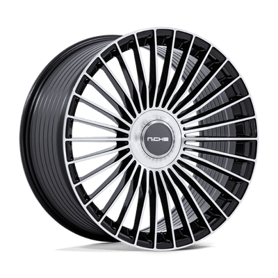 Niche 1PC NC282 SERENE 20X10.5 GLOSS BLACK W/ MACHINED FACE