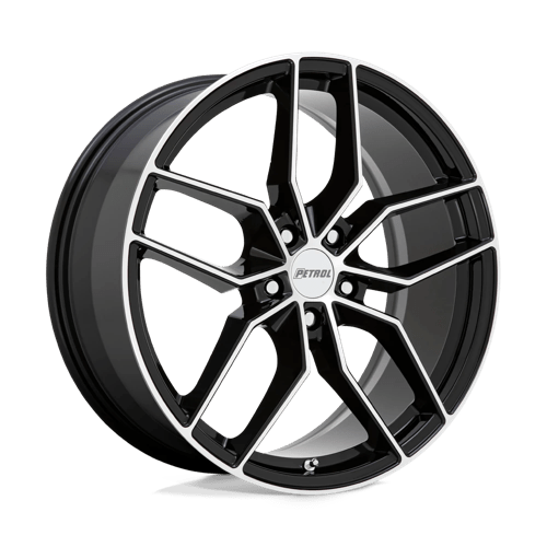 Petrol P5C 18X8 GLOSS BLACK W/ MACHINED FACE